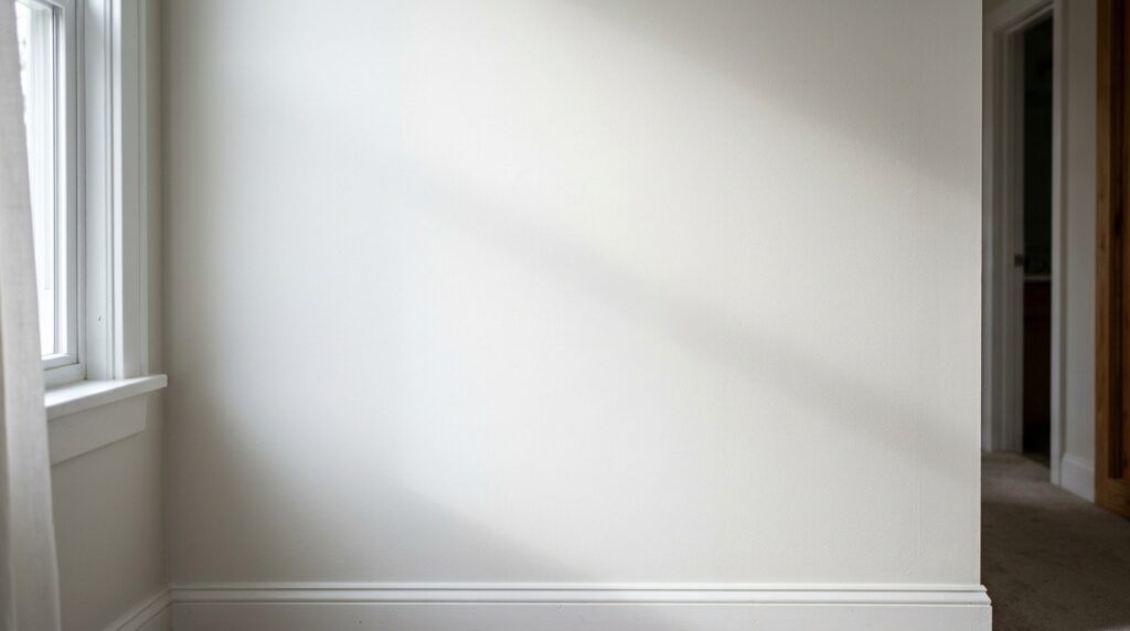 sanded drywall repair blending smoothly with surrounding wall surface ready for primer